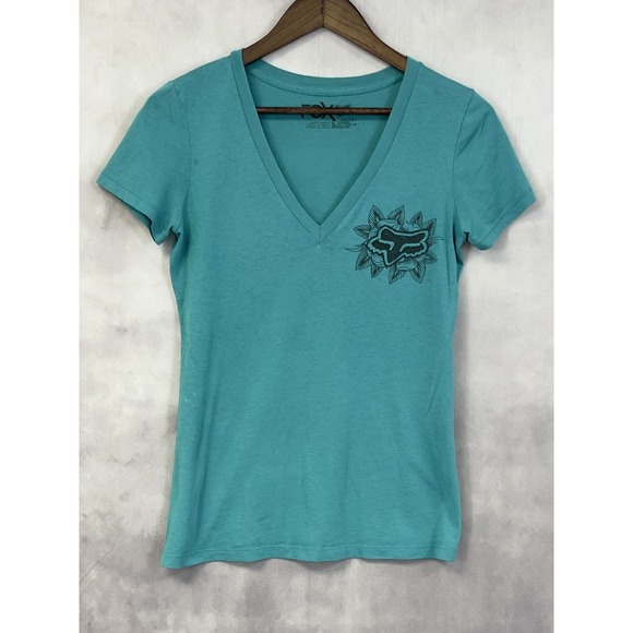 Fox Racing Tops - Fox Racing Baby Tee Womens XS Y2K Stretch Motocore Skater Retro Grunge Tattoo